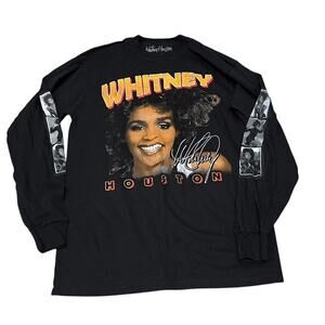Whitney Houston Long Sleeve Graphic Tee Shirt size small/medium New no tags